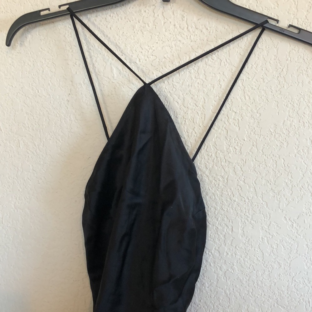 AMANDA UPRICHARD Claudia Mini Dress In Black silk - Picture 7 of 13